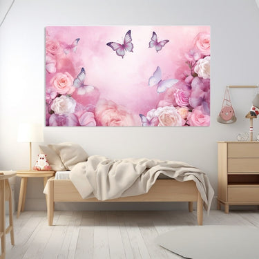 Pink Butterfly Painting